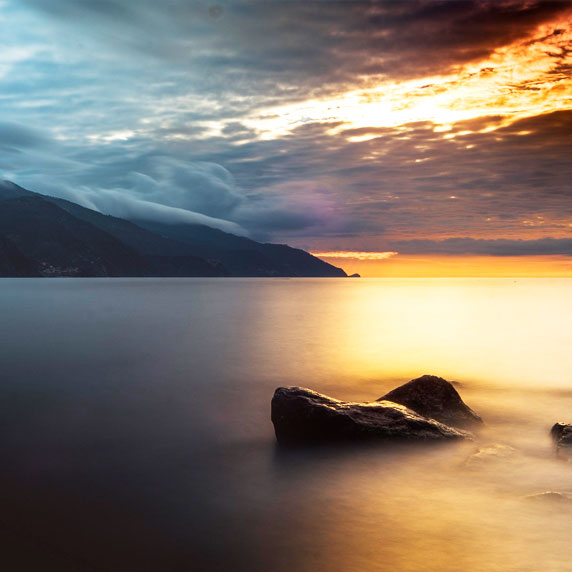Pôr do sol em Manarola