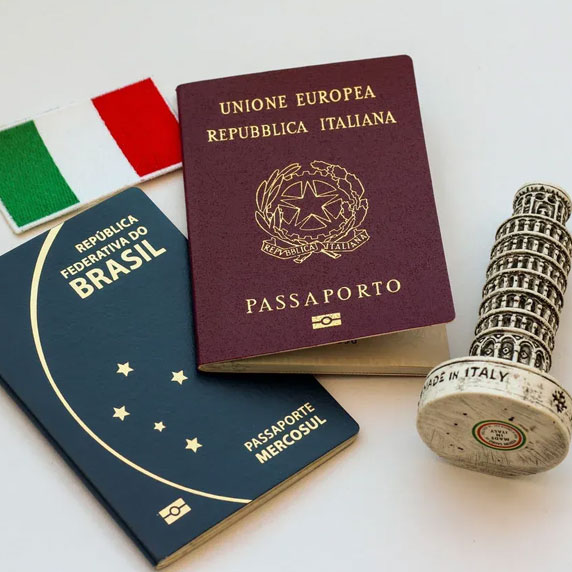 Controle de passaportes no aeroporto na Europa