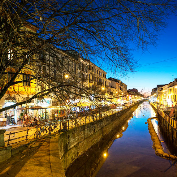 Ruas de Brera e os Canais de Navigli