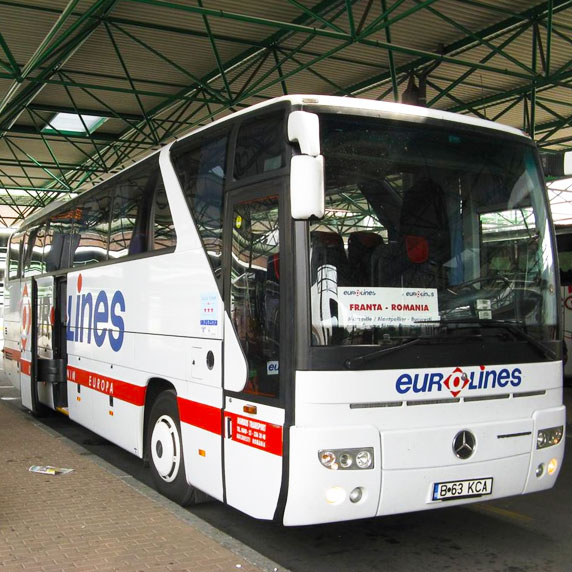 Ônibus Euroline em Milão