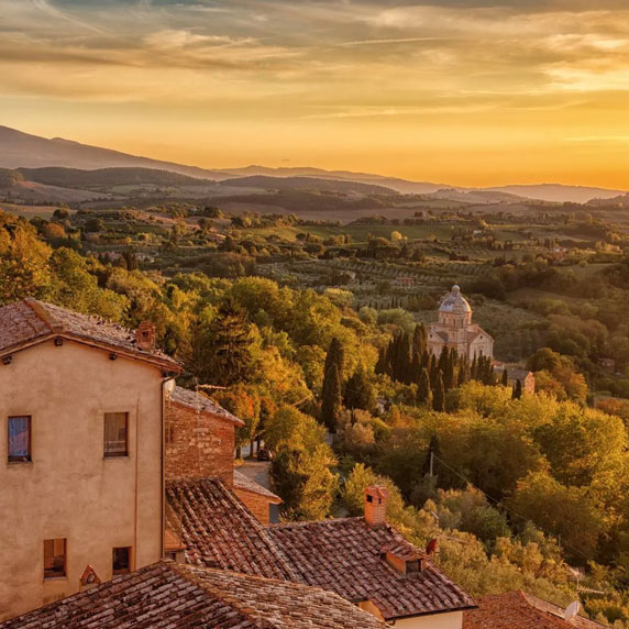 Despedida de Montepulciano na Toscana