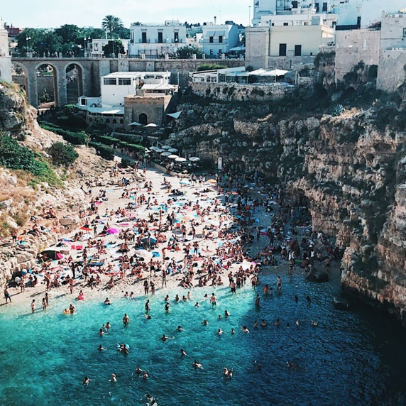 Verão em Polignano a Mare