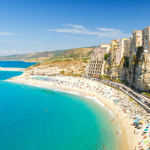 Mar Mais Azul da Itália em Tropea